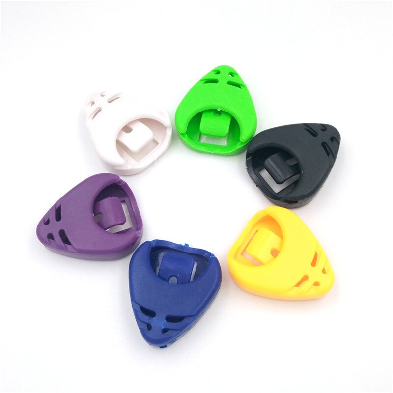 Abs caixa de picareta de guitarra pequena triângulo caixa de picareta durável titular língua bala design útil guitarra acessórios
