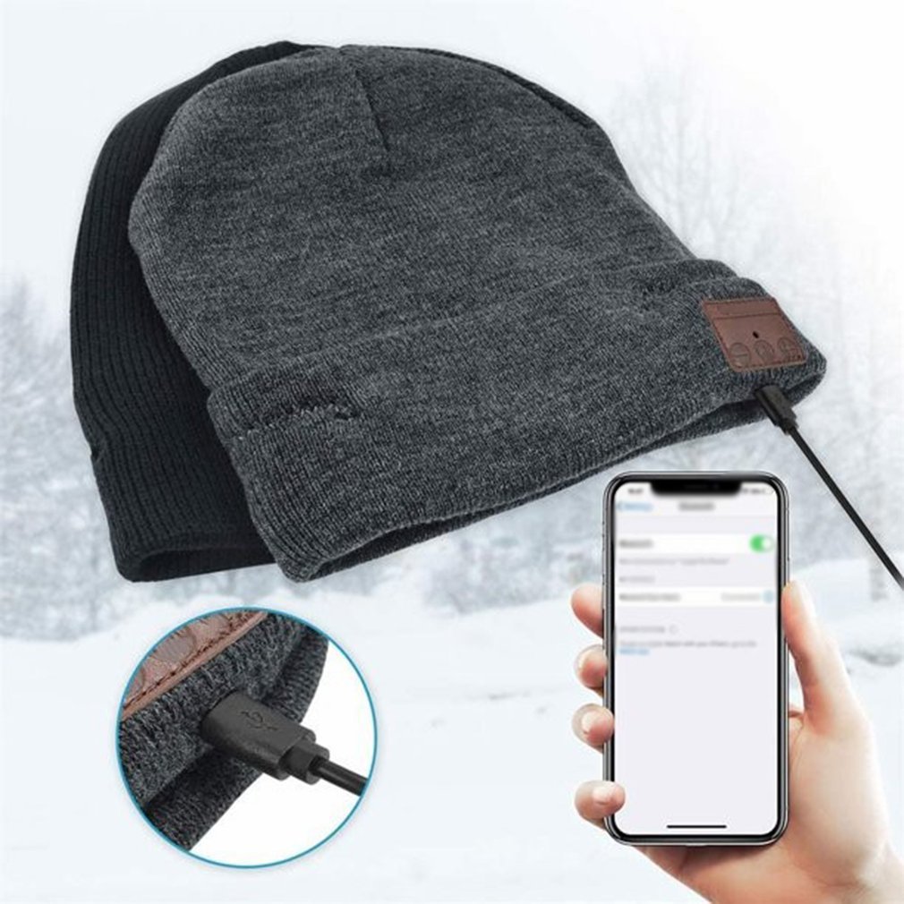 2 in 1 Winter Bluetooth-kompatible 5,0 Headset Stirnband warme Musik Hut mit Mikrofon für Freis prec heinrich tung Outdoor Sport Cap