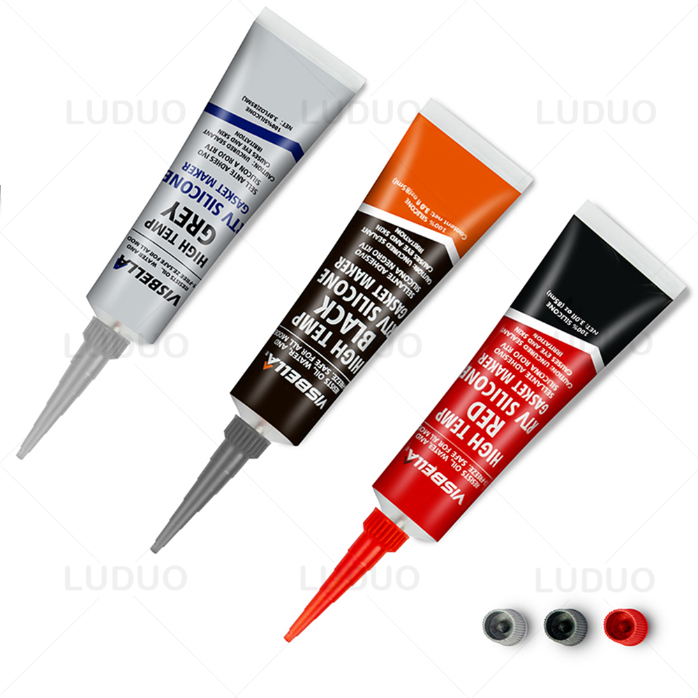 Sellador adhesivo de silicona RTV de alta temperatura, pasta fuerte súper pegamento de 85g para reparación de sellos de espacio de Motor de coche, relleno de Motor