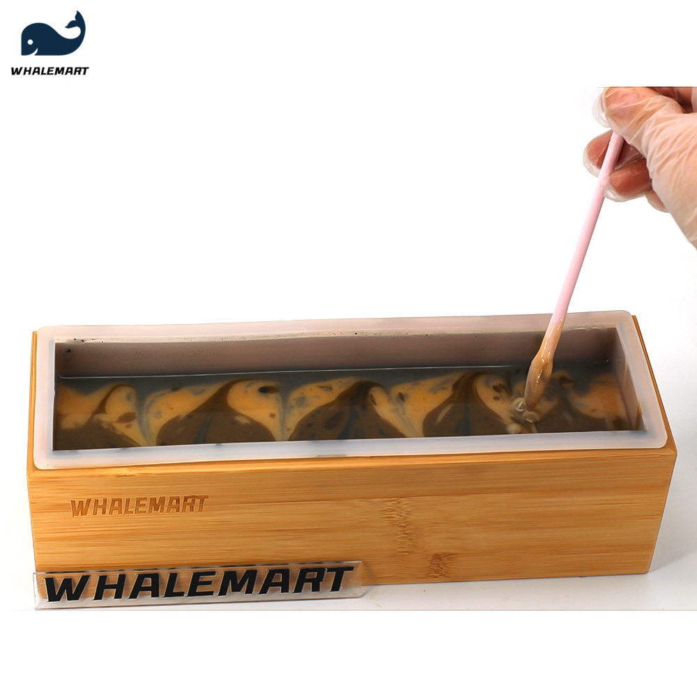 Rendering Silicone Mold Soap Making Supplies Set With Bamboo Box Partition For Handmade Soap Tools