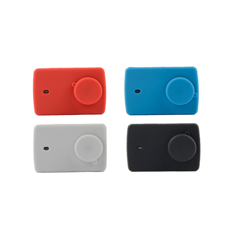 Siliconen case Cover + lens cap voor Xiaomi YI 4 K Xiaoyi 4 K Lite yi 4 K PLUS Actie sport Camera Beschermende Behuizing Accessoires