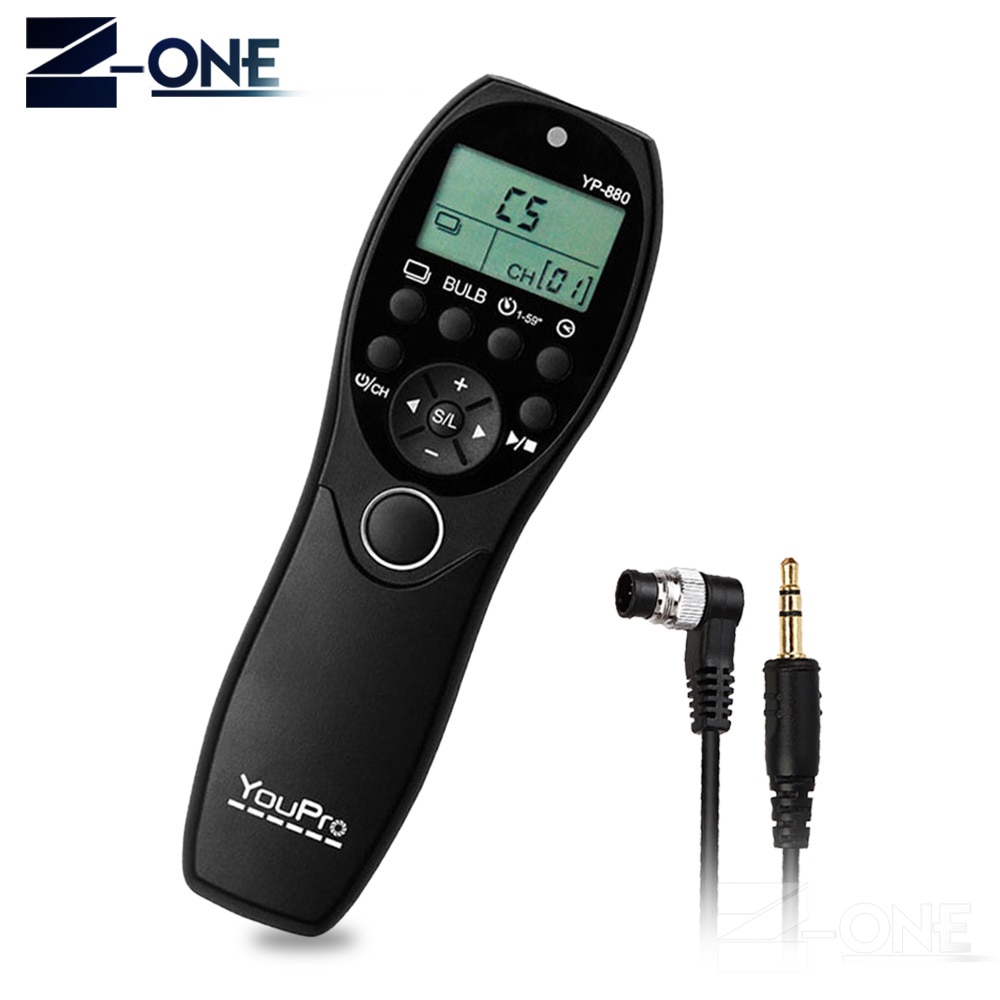 YP-880II/DC0 Timer Remote Control For Nikon D850 D810a D810 D800E D700 D500 D300s D200 D100 D5 D4s D4 D3s MC-30 MC-36 MC-DC0