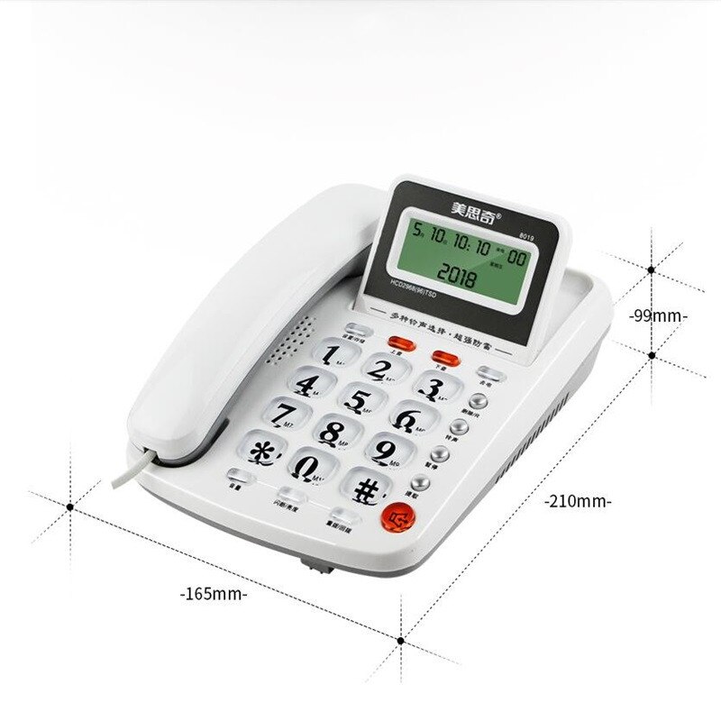 Home Hotel Fast Dial Wired Corded Fixed Telephone Desktop Phone Office Landline Fixed Telephone Caller ID