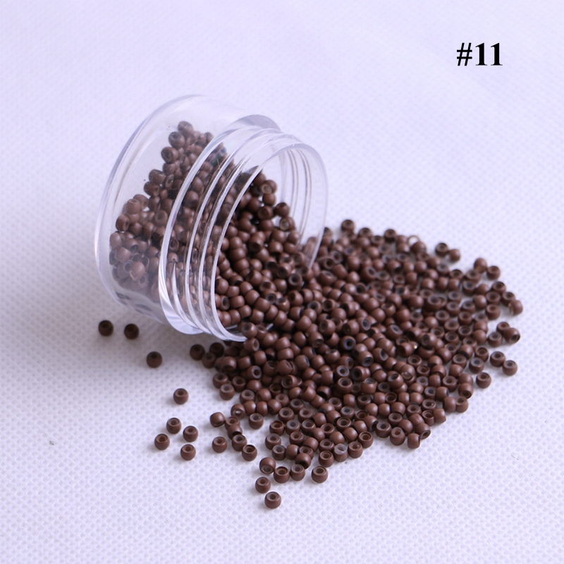 1000 stücke/viel 2,9x1,6x2,0mm blond Farbe Kupfer Silikon Nano Ringe Perlen Verknüpfungen Für Nano haar Erweiterungen 7 Farben erhältlich
