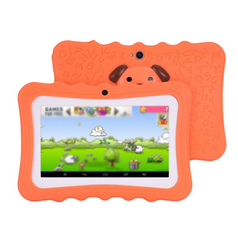 7 Inch Kids Tablet Android Dual Camera Wifi Onderwijs Game Voor Jongens Meisjes Eu Us Plug Muziek Voor kinderen Student: Orange EU PIug