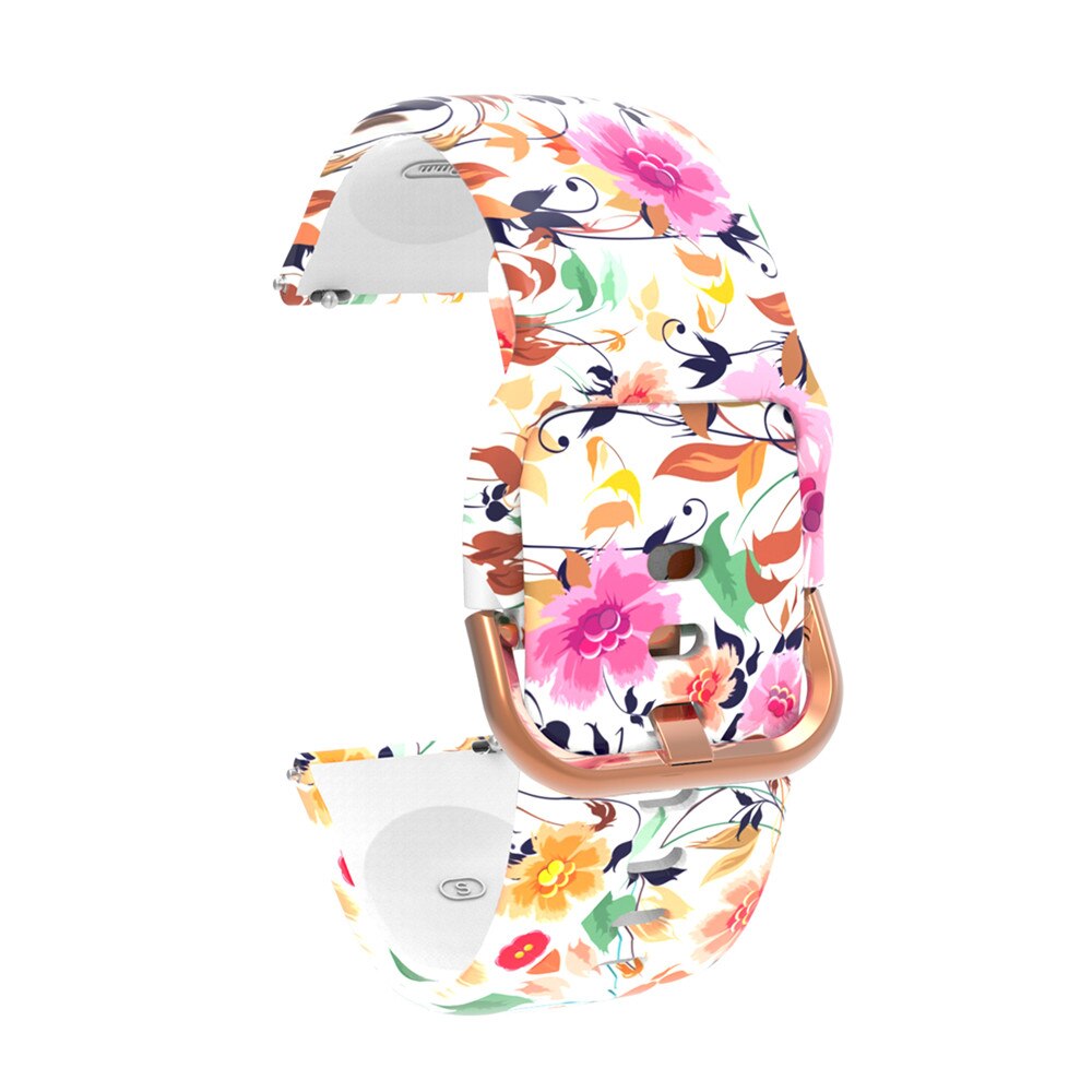 20mm Siliconen Horlogeband - Bloemenprint Band voor Samsung Galaxy Watch 42mm Gear Sport S2: 2