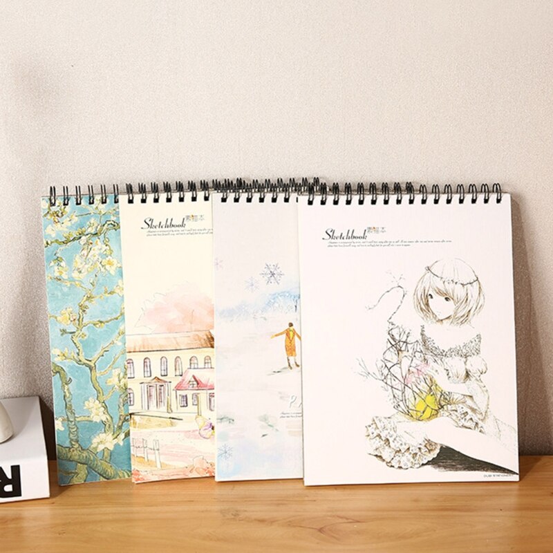 Bloc-notes A4 pour croquis, 40 feuilles de papier, aquarelle, carnet de croquis, peinture artistique, dessin, Journal intime, carnet de notes, fournitures scolaires pour artistes