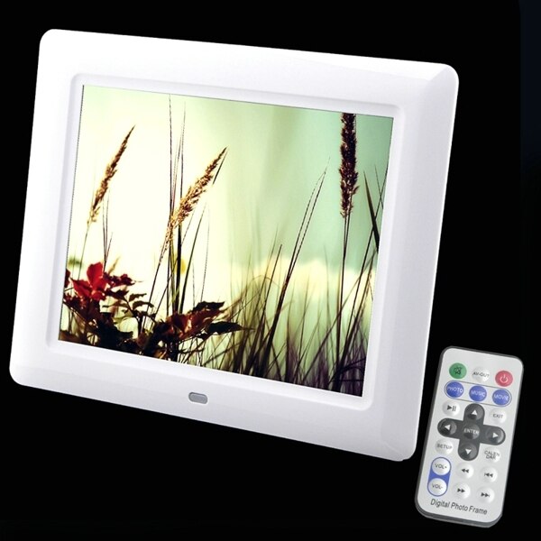 8 inch LCD Screen LED Backlight HD 800*600 Screen Digital Photo Frame Electronic Album Picture Music Video Good Wedding: White / UK Plug