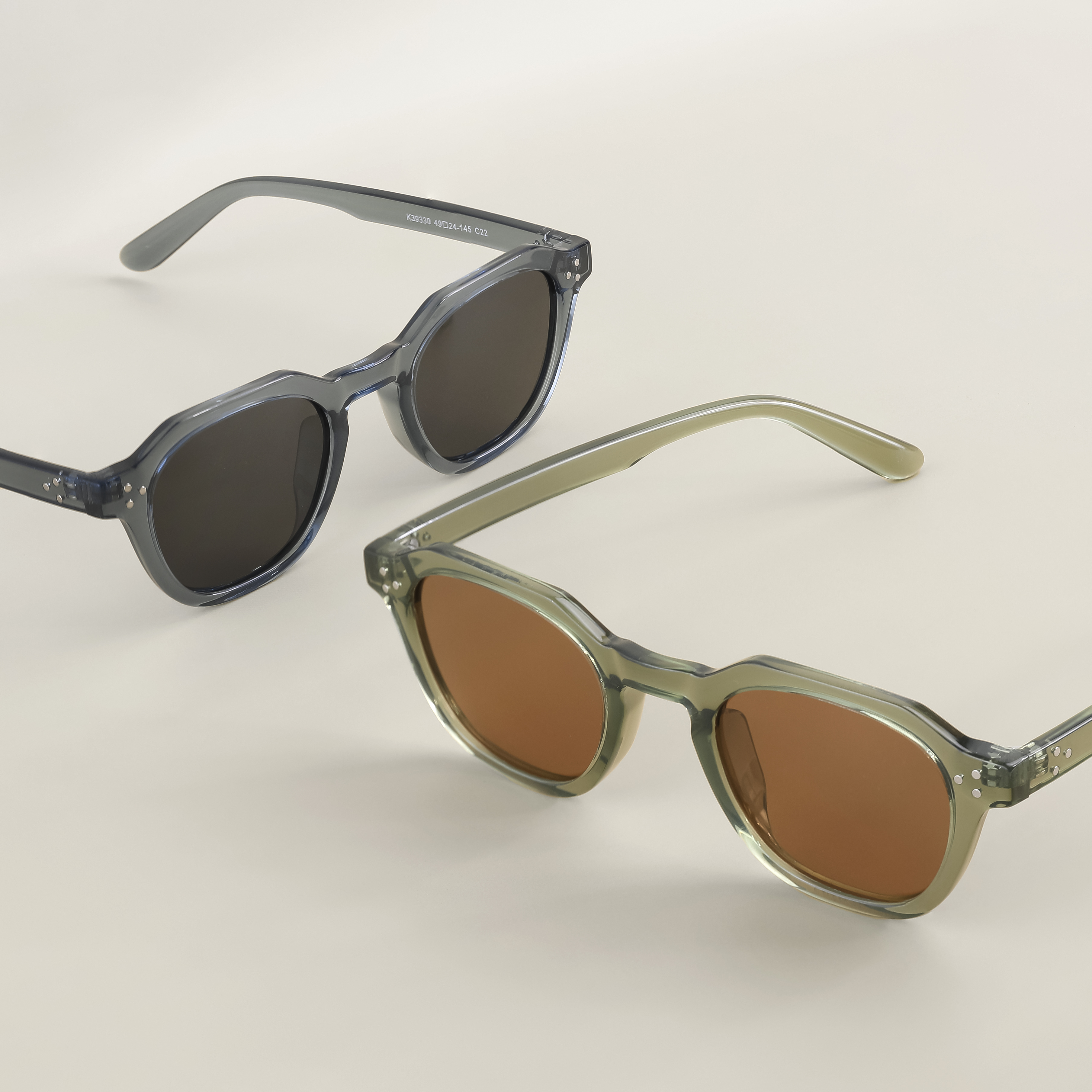 CATERSIDE gafas de sol polarizadas Retro para hombre, gafas de sol poligonales ultraligeras TR90 con montura UV400, gafas de viaje de para exteriores