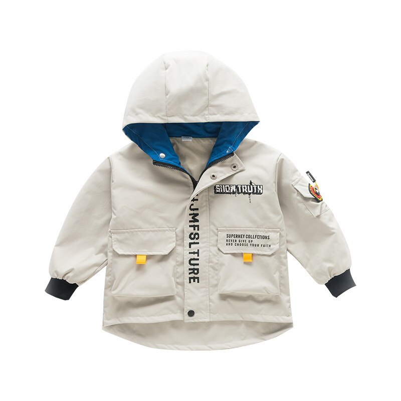 Chaqueta con capucha para niños y adolescentes, prendas de vestir a la , abrigos deportivos de lana, cortavientos, chaquetas de otoño