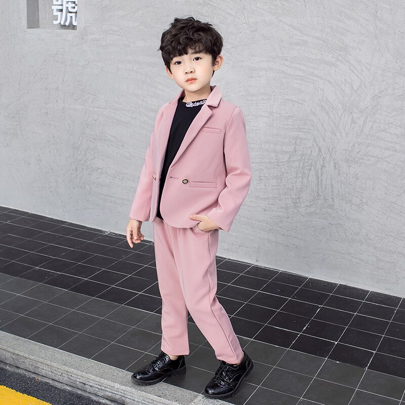 Jongens Casual Pak Set Herfst Kinderkleding Party Verjaardag Prestaties Jurk Kostuum Kinderen Blazer Broek 2 Stuks Kleding Sets