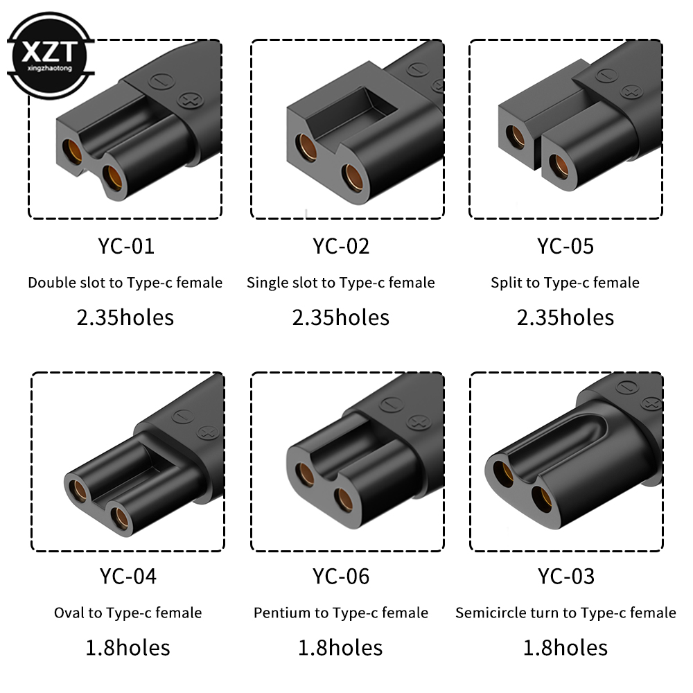 Connecteur de Conversion de charge type-c femelle, prise d'alimentation pratique, chargeur de remplacement, adaptateurs USB pour rasoir, tondeuse à cheveux: Gris foncé