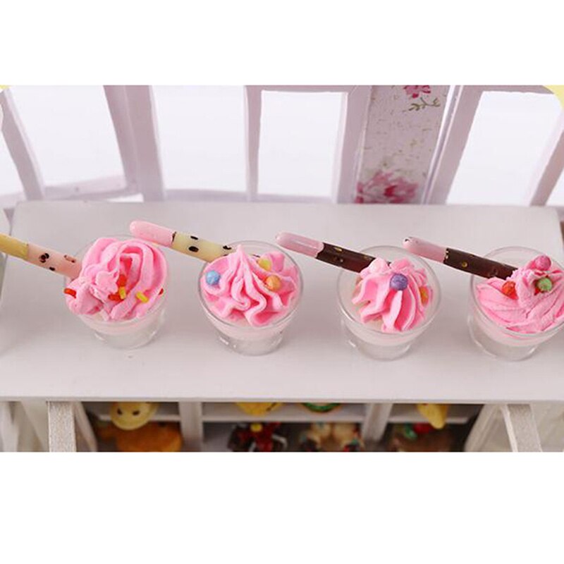 Neue Mini Milchshake Eis Zitrone Milch Obst Tee Wasser Tasse Erdbeere Banane Miniatur Puppenhaus Zubehör Tassen Küche Spielzeug