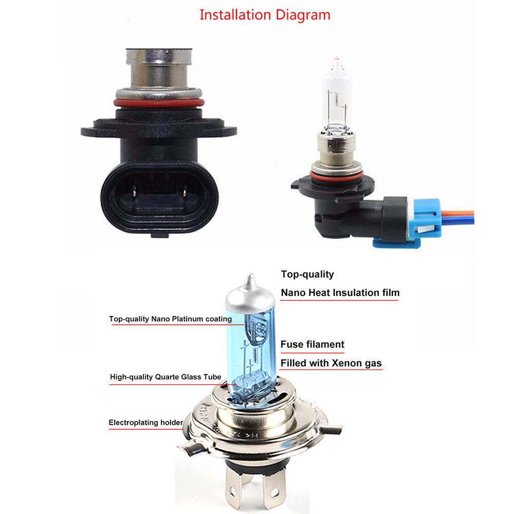1PC Car H1 H4 H7 H11 HB3 HB4 Headlight Ceramic Bulb Holder Extension Automotive Wire Halogen Adapter Socket Lamp Connector