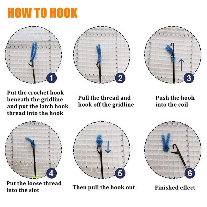 Latch Hook Kits DIY Crochet Yarn Kits,Butterfly Carpet Embroidery Hook Rug Kit Needlework Sets Cushion For Kids Adults