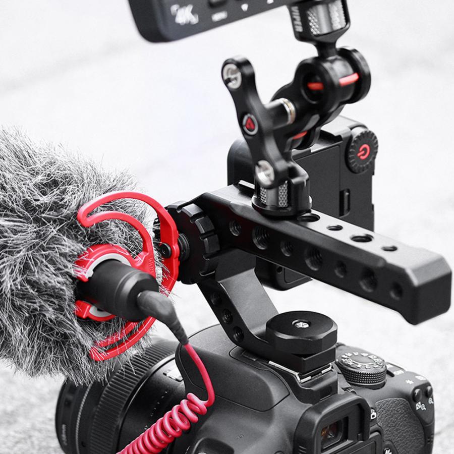 Ulanzi UURIG R005 Universal Hand Grip Camera Handle with Cold Shoe Mount 1/4''&3/8'' Holes Hand Grip Camera Handle