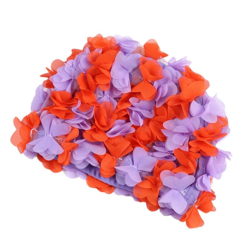 Vintage bloemen dames badmuts bloemblaadjes retro badmuts bloemen badmuts aantrekkelijke hoed: Zo