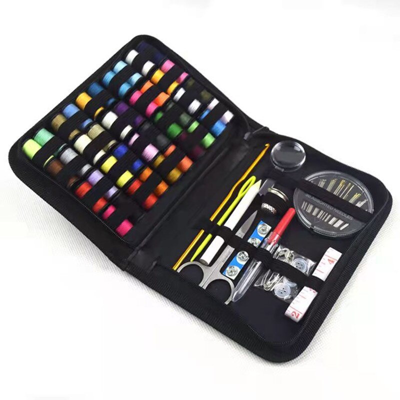 Draagbare Naaien Set Combinatie Multifunctionele Naaien Tool Reizen Naaidoos Set Tool Black Naaien Kit