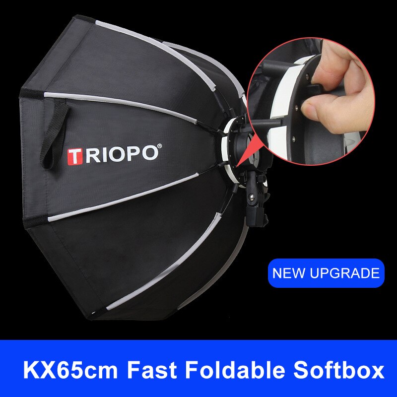 Triopo  kx65cm kx90cm achteck-softbox-schirm für godox  ad200 v1 speedlite blitzgeräte, fotostudio-zubehör