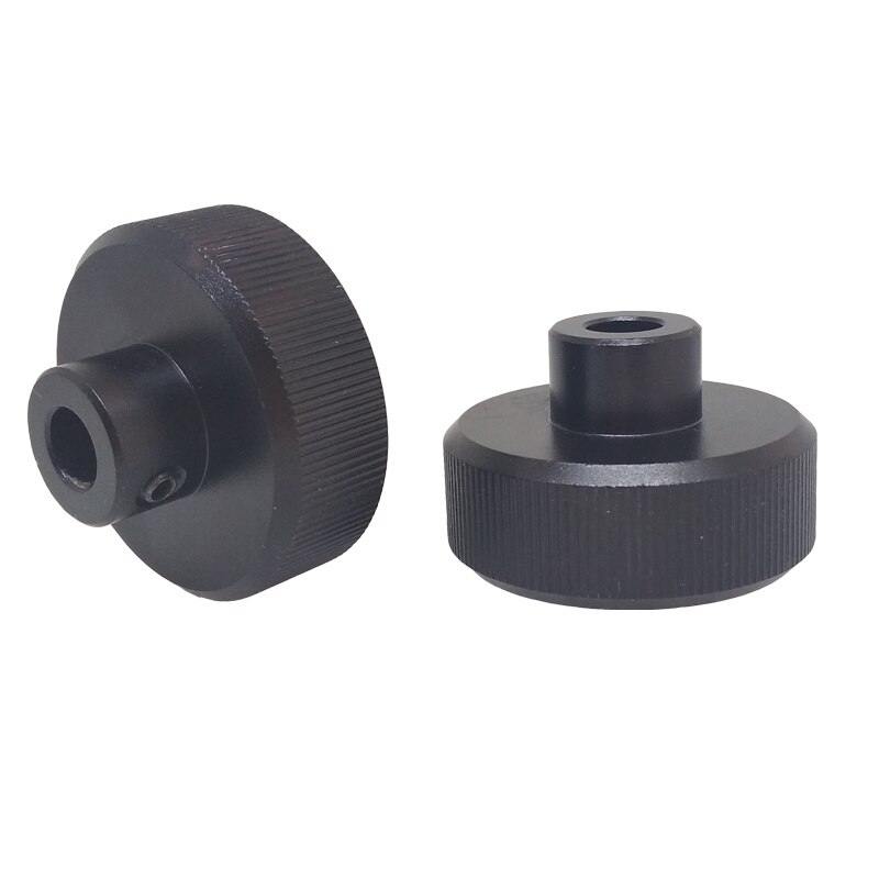 1pc aluminium alloy Rotate handwheel handle Positioning black Stepper motor jog knob cnc diy engraving knurled machine part