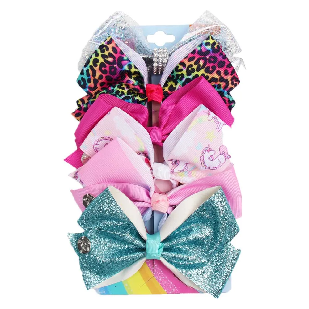Ncmama-lazos de JOJO para niña, pinzas para el pelo, pasadores de agarre para el pelo, accesorios para el cabello de de , 5 ", 6 unids/set