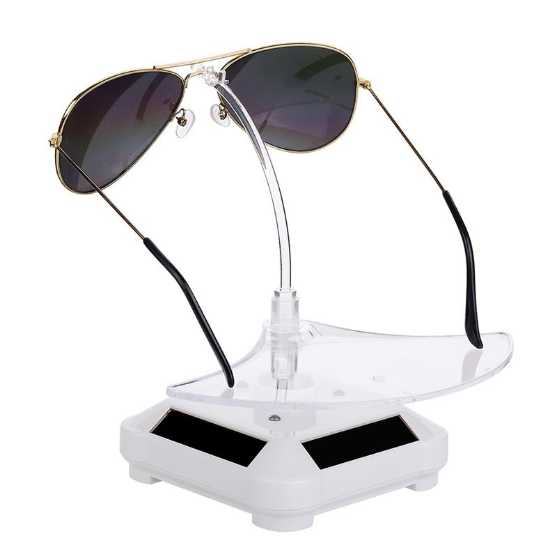 Glasses Display Stand Set Rotary Sunglasses Organizer Glasses Stand Window Display Sunglasses Storage: White