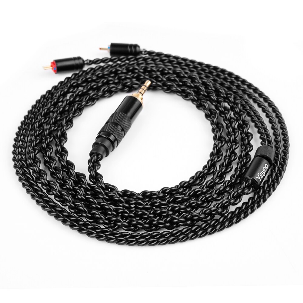 Yinyoo 4 Core Silver-Plated Headphone Cable - MMCX/2pin for QT5 Zs10 Pro Zsn Pro Zsx Blon BL-03