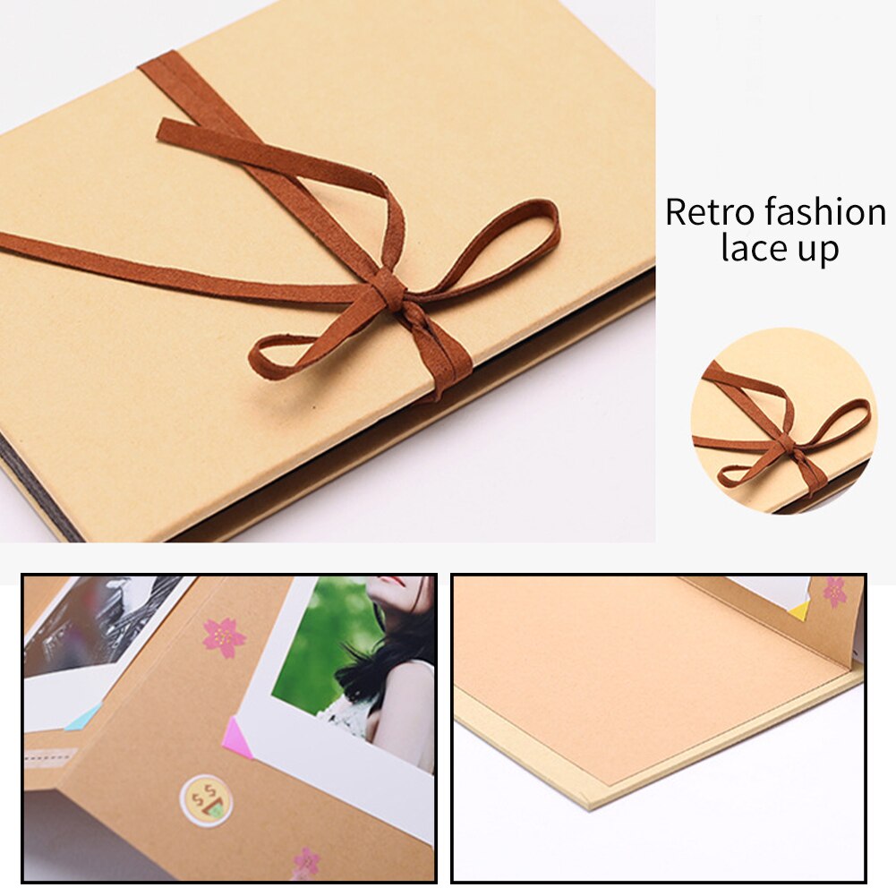 DIY Scrapbook Accordion Folding Stretchable Crafts Wedding Home Decor Anniversary Photo Album Paper Adhesive