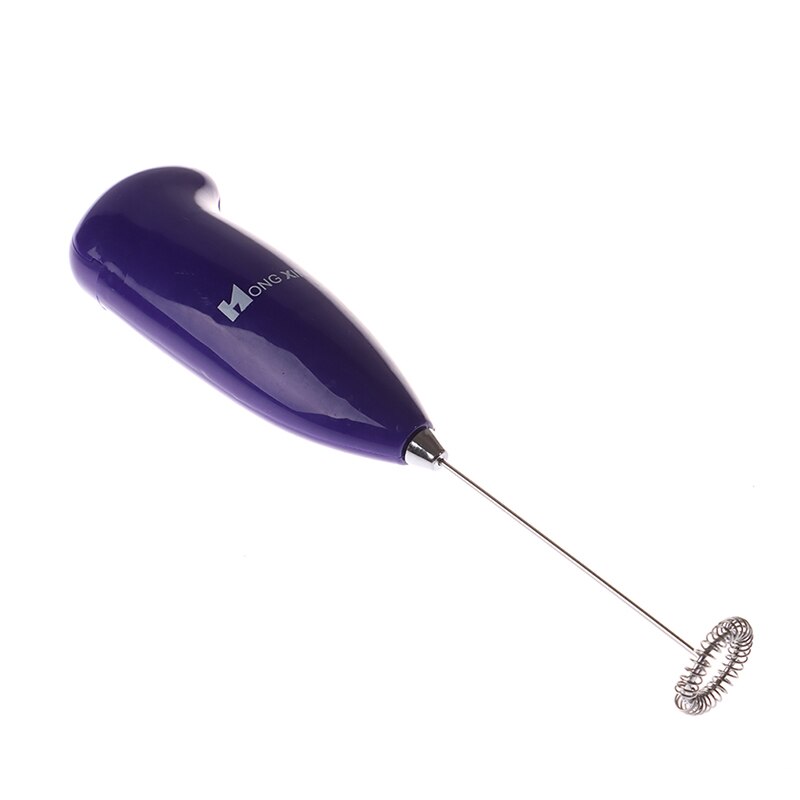 1pc mleko napoje kawa ubijaczka, rózga elektryczna trzepaczka robić jajek spieniacz spieniacz mini uchwyt mieszadło praktyczne narzędzie kuchenne: fioletowy