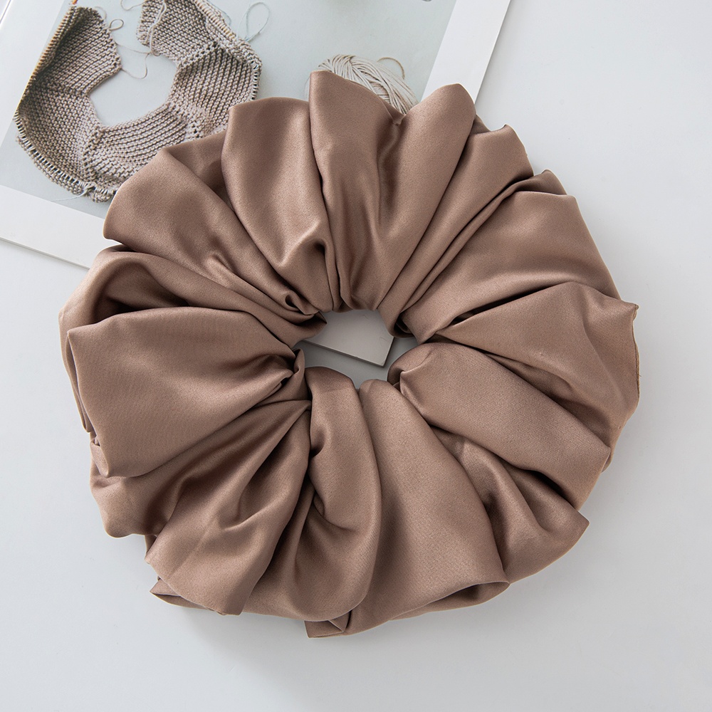 Grandes scrunchies de cetim oversized jumbo scrunchy dormir gigante muçulmano elástico volumizing puro costura laço de cabelo scrunchie