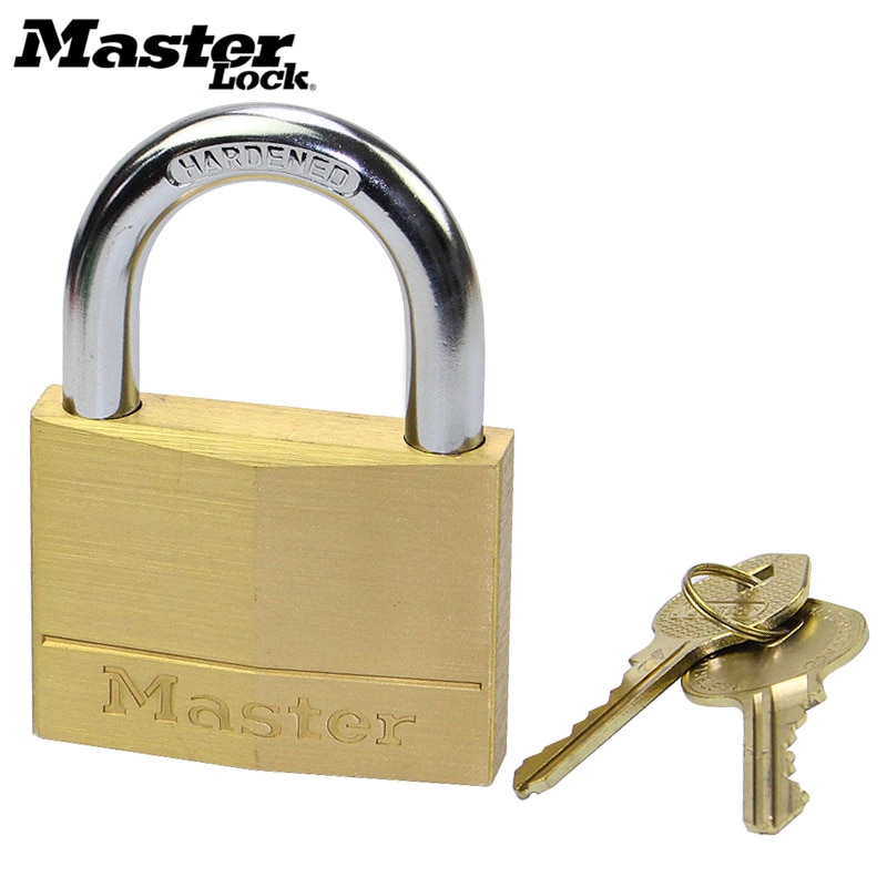 Master Lock Massief Messing Hangslot Outdoor Indoor Waterdichte Keyed Lock voor Rugzakken, Aktetassen, Tackle dozen, kluisjes sloten