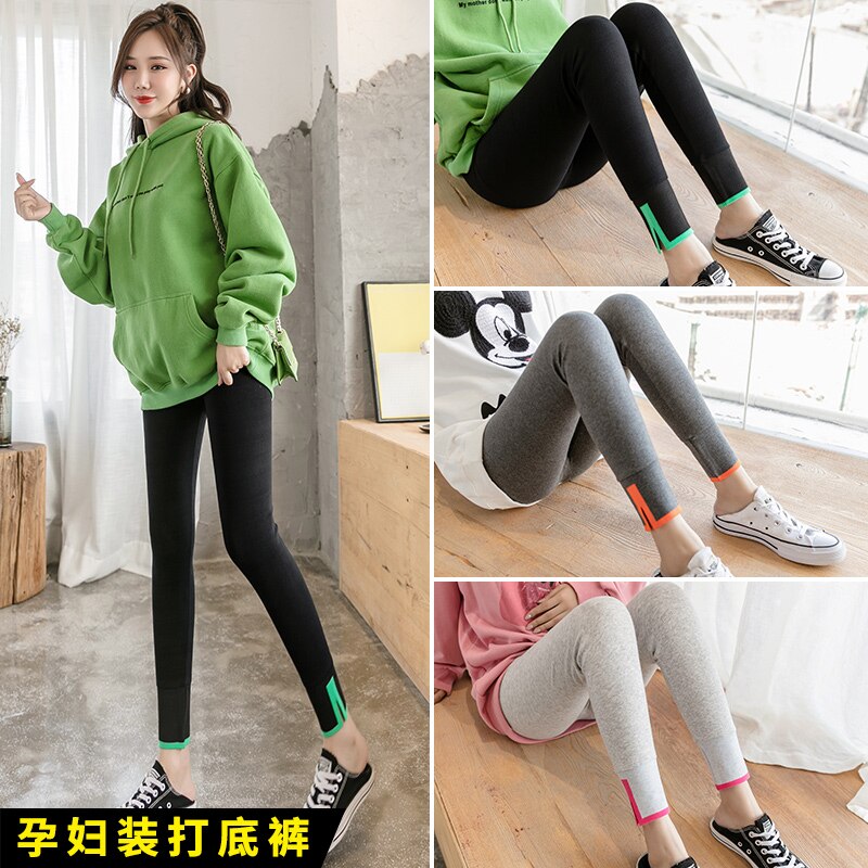 8900# Maternity Pants Spring Autumn Support Abdomen Elastic Waist Belly Support Pants Maternity Leggings Maternity Trousers