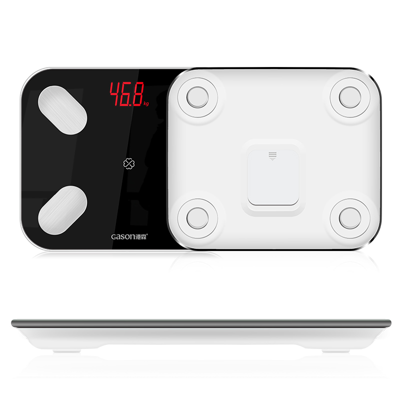 GASON S4 Escala de grasa corporal piso científica electrónica inteligente LED Digital peso balanza de baño Bluetooth APP Android o IOS