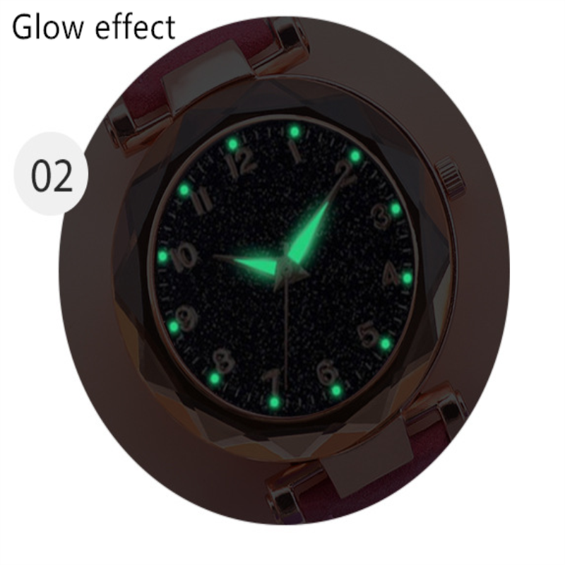 Casual Romantische Sterrenhemel Vrouwen Horloges Armband Dames Polshorloge Eenvoudige Leer Vrouwelijke Klok Relogio Feminino