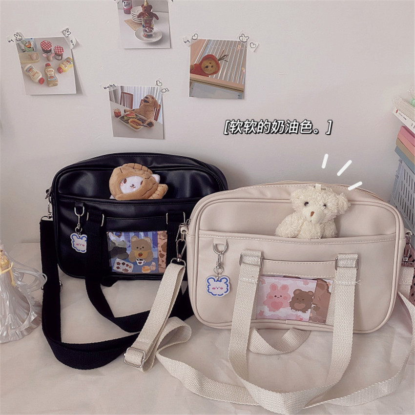 Japanische Mädchen Kawaii JK Uniform Schule Kupplung Tasche Kawaii Lolita PU Handtasche Studenten Umhängetasche Cospaly Taschen