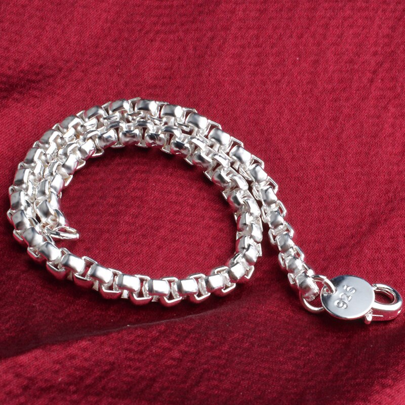 Gioielli da donna in argento Sterling 925 con cinturino a catena da 5mm