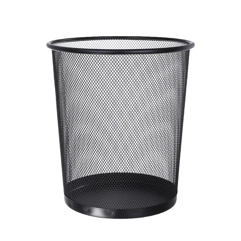 Metal Wire Mesh Trash Can for Home Office Kitchen Living Room Bathroom Metal Trash Bin Durable Waste Paper Basket