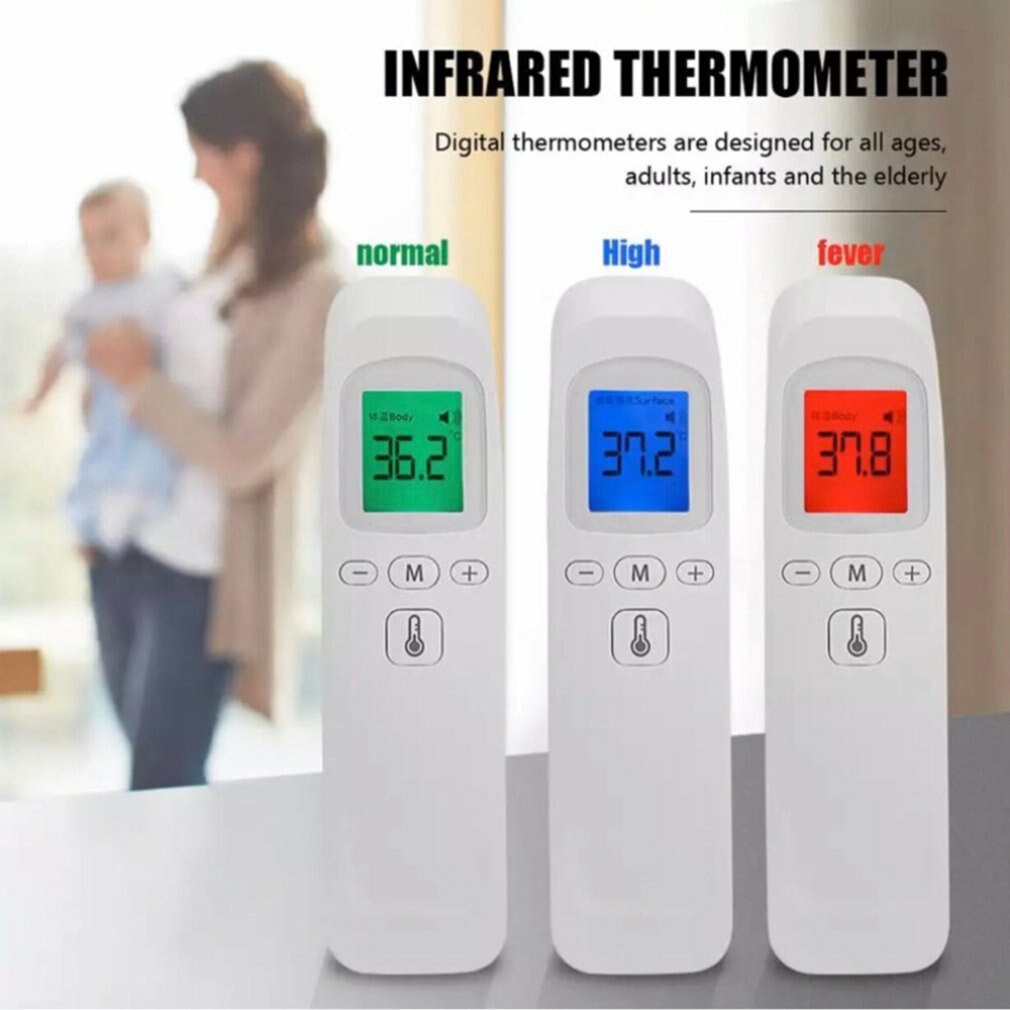 Outad termômetro infravermelho testa termômetro sem contato termômetro digital com display led retroiluminado medição de temperatura