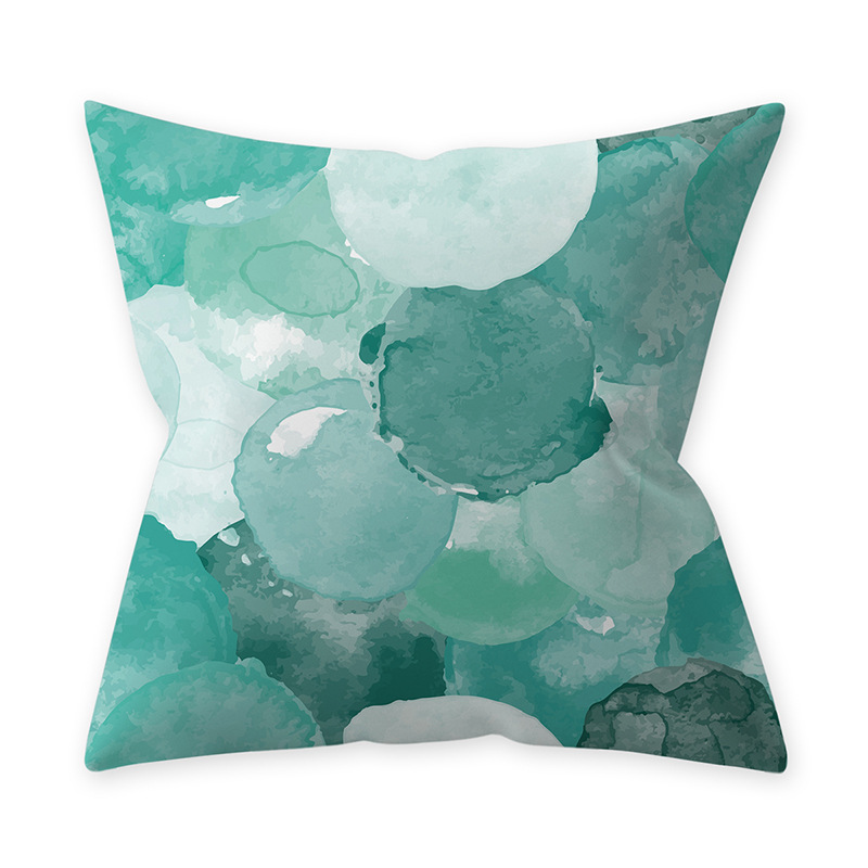 Housse de coussin bleu canard sarcelle 45*45 Cm | Couverture d'oreillers et de canapé, décoration de maison, décor de voiture, bleu canard sarcelle, peau de pêche: N