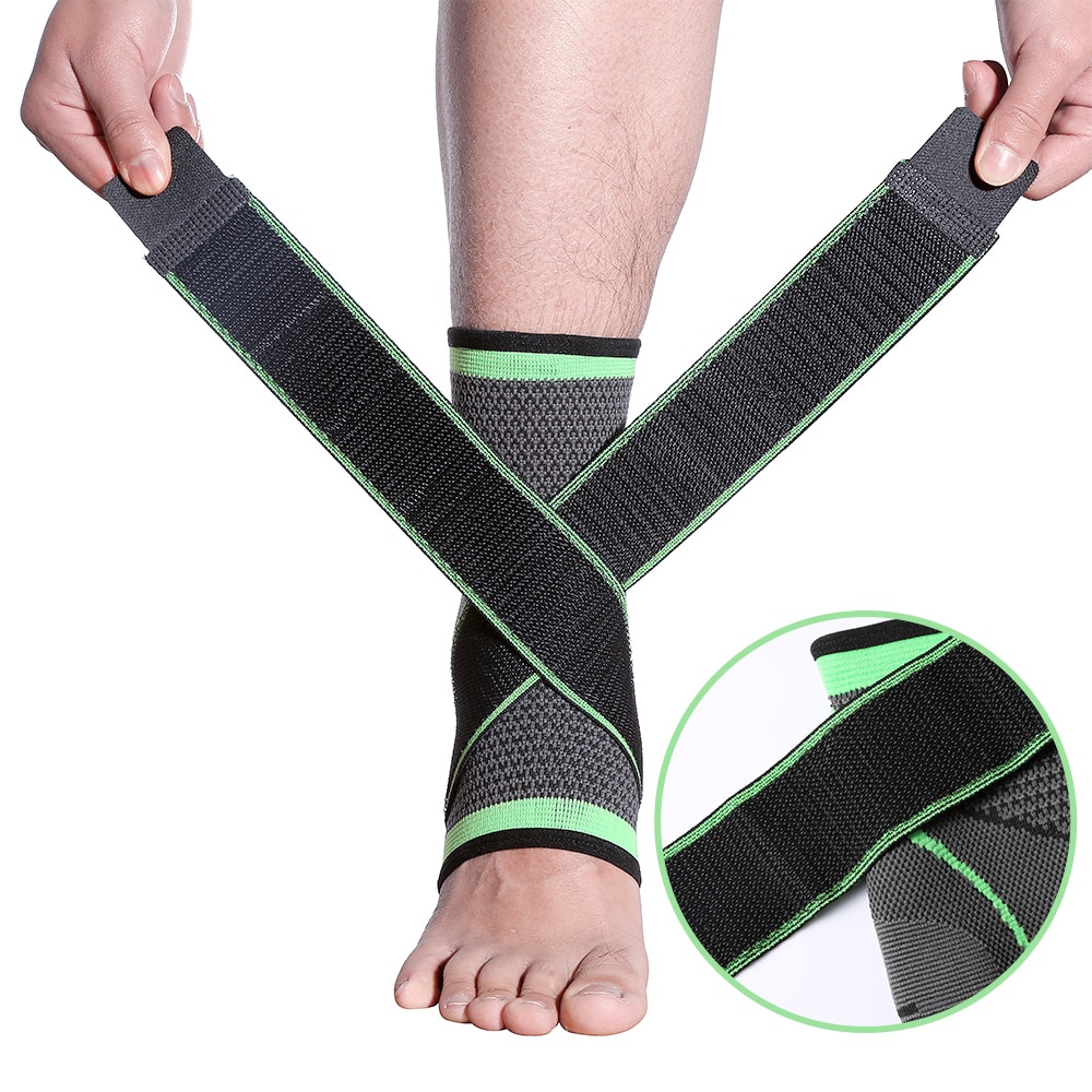 1 pièces 3D Sport cheville orthèse protecteur Compression cheville soutien Pad élastique Nylon sangle orthèse pour Football basket-ball