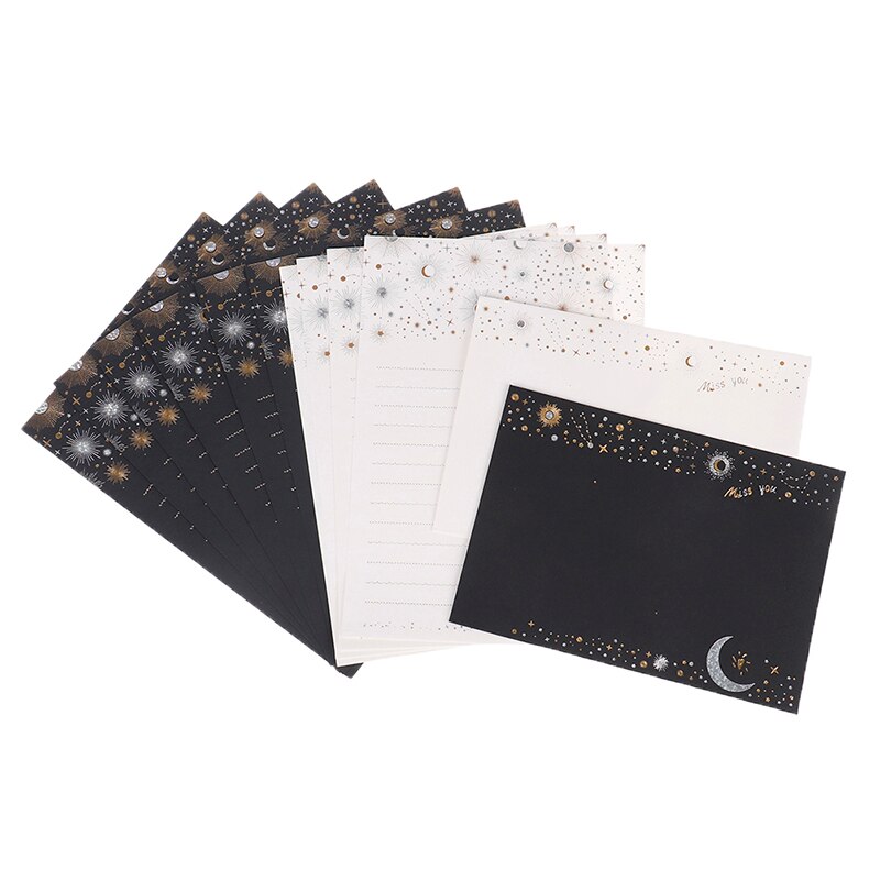 Vintage Letter Writing Set Paper And Envelopes Optional Stationery Starry Moon