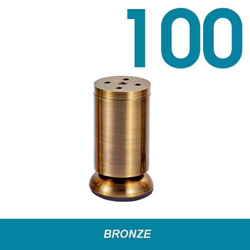 High End Furniture Foot Cushion Thickened Reinforcement Sofa Cabinte Table Legs Chair Leg Feet Protector Stand Foot Cover: Bronze-100MM