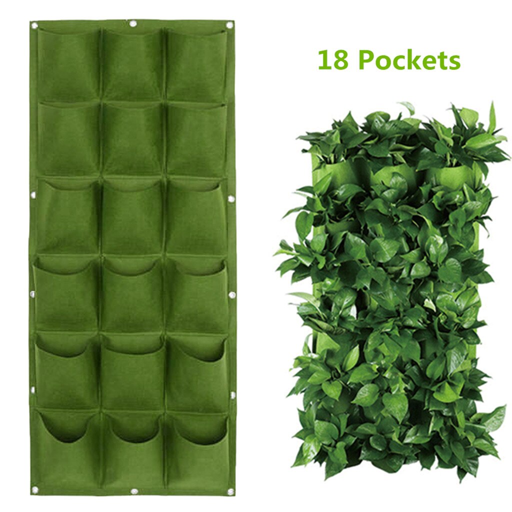 Verticale Vergroening Opknoping Muur Tuin Plant Pot Zak Planter 9/18 Pocket Home Tuin Product