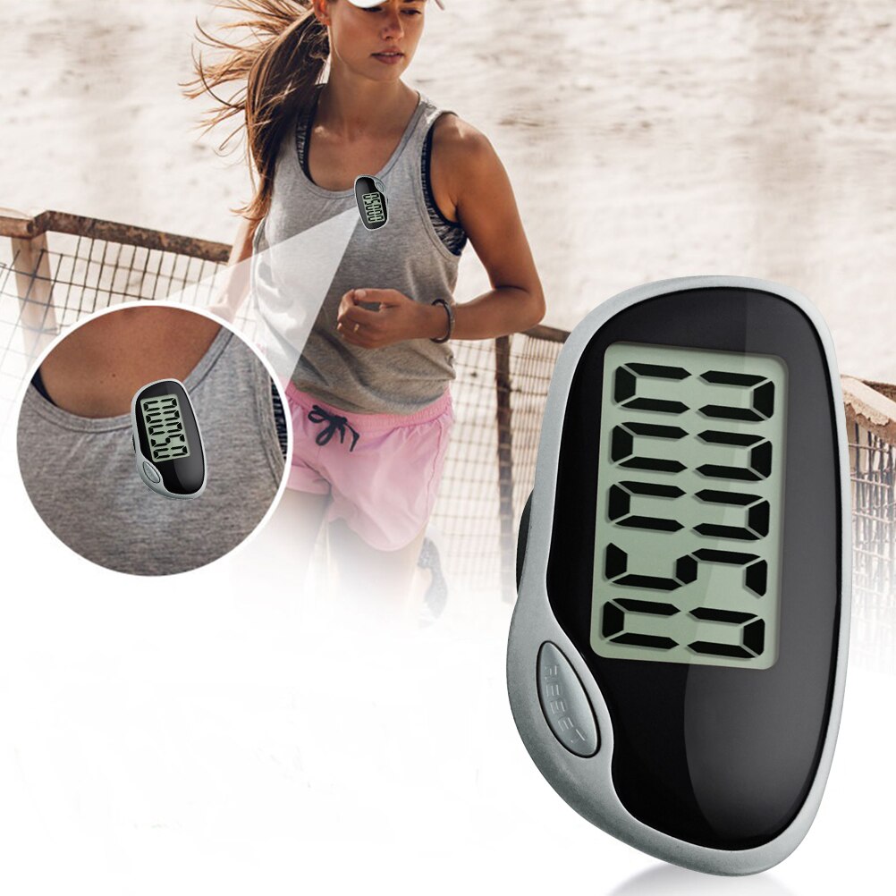 Walking Step Counter 3D Digital Accurate Step Counter with LCD Display Clip for Men Women Kids