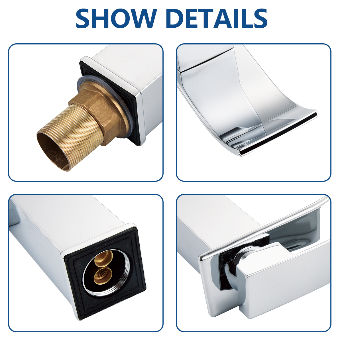 Badkamer Wastafel Kraan Waterval Badrandcombinaties Koud En Warm Water Mengkraan Messing Chroom Vanity Vessel Wastafel Kraan