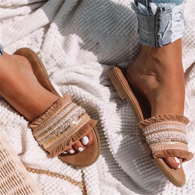 Sommer sandaler til damer og #39 ;sandaler flade sandaler sko kvinder platformssandaler slip on slides kvinde rom retro sandaler damer