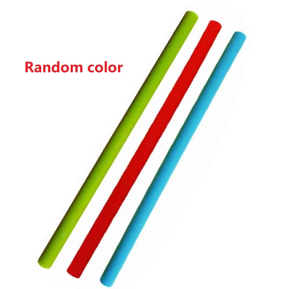 Visual Touch Reusable Silicone Straws Silicone Straws Drinking Cleaning Brush Carrying Case Party Supplies: 3pcs Straight straws