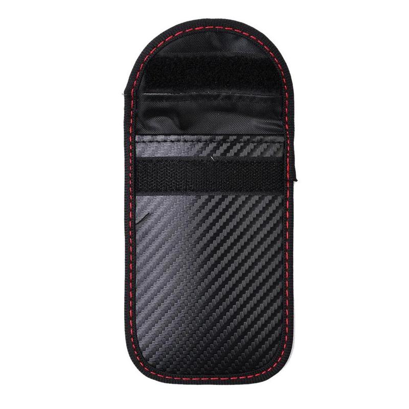 1PCS Anti-Theft Keyless Entry Car Key Cover RFID Signal Radiation Blocking Farady Bag Car Key Wallet Portable Security Keychain