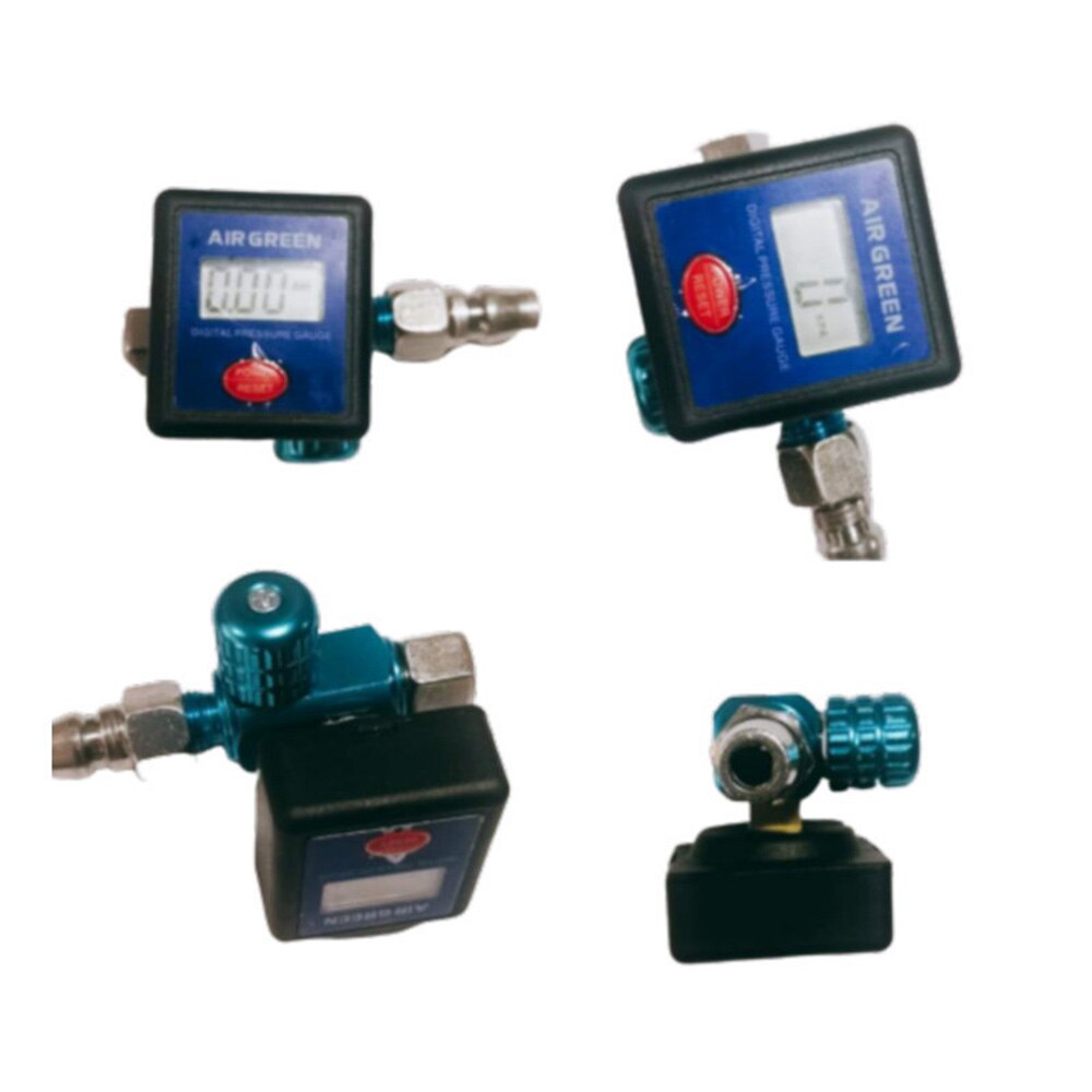 Air Pressure Regulator Gauge 1/4\" Digital Spray Paint Air Flow Regulator Air Pressure Regulator Gauge