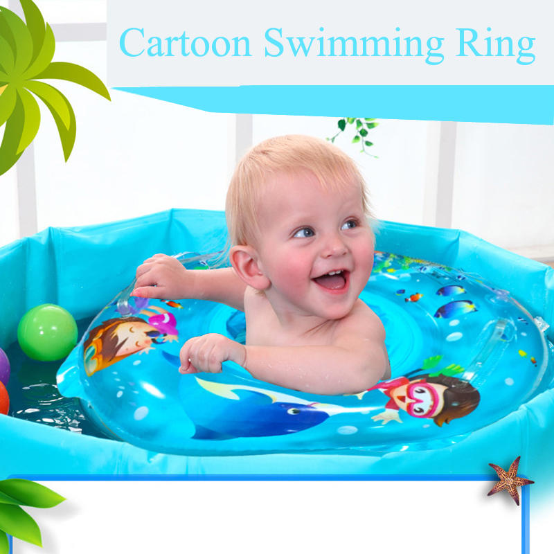 Wecute Baby Schwimmen Ring Cartoon Kinder Schwimmen Sitz Mit Griff für 1-4Y Aufblasbare Wasser Spielzeug Schwimmen Kreis Für Kinder Schwimmen